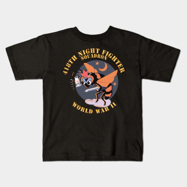 418th Night Fighter Squadron - WWII X 300 Kids T-Shirt by twix123844